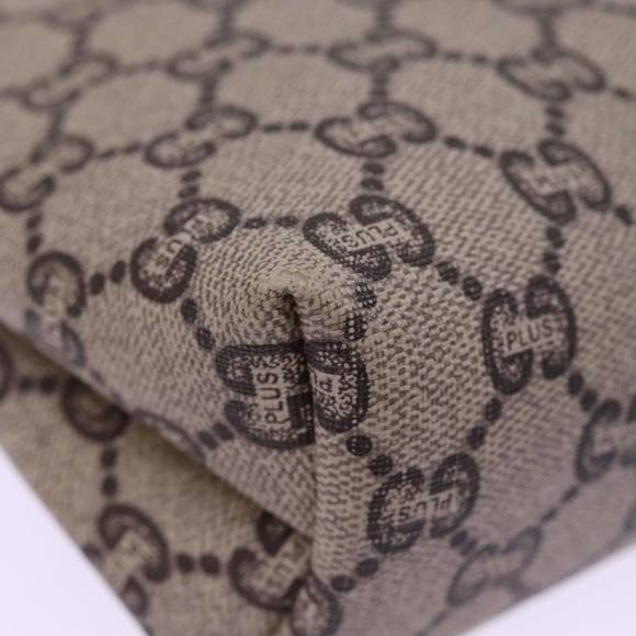 GUCCI GG Plus Supreme Clutch Bag PVC Beige Auth 78609 - Picture 10 of 16